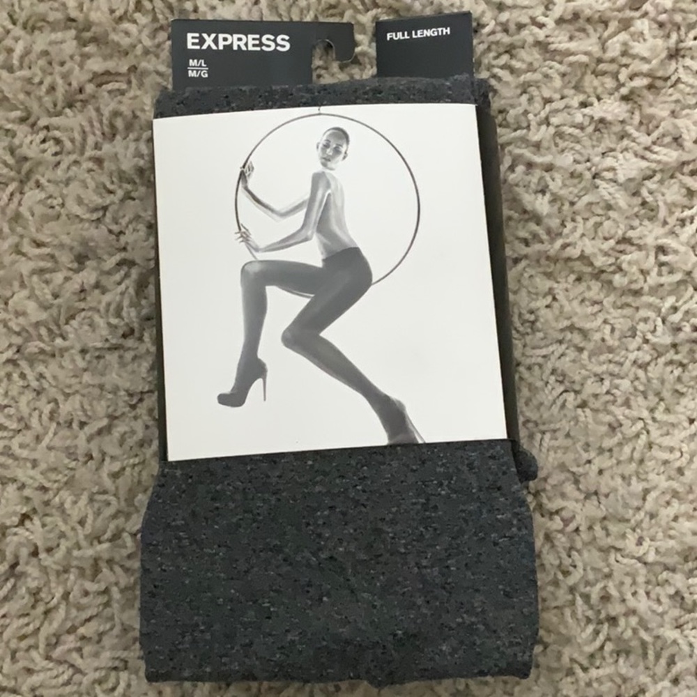 Grey full length tights